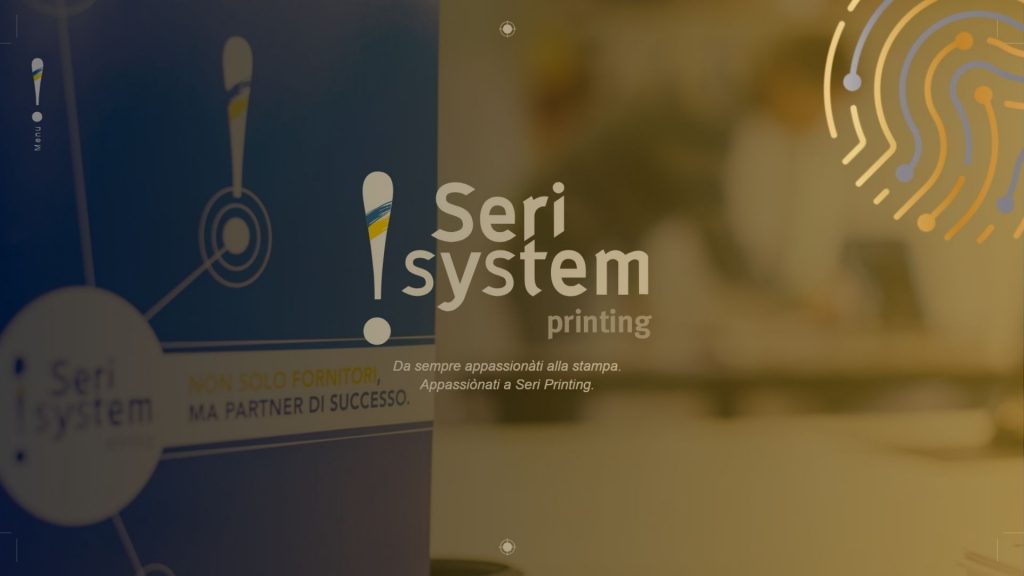 Realizzazione sito web per Seri Printing con navigazione a viewport e design ispirato alla stampa, per un’esperienza utente immersiva.