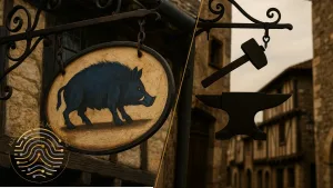 Nel Medioevo le insegne erano brand: parlavano a tutti, anche a chi non sapeva leggere. La nascita del marketing visivo in immagini e simboli.